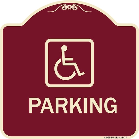 Parking Handicapped Symbol Heavy-Gauge Aluminum Architectural Sign